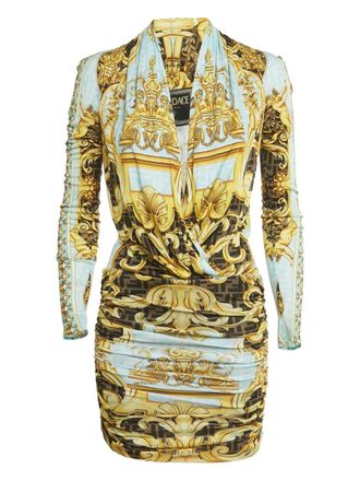 Fendi x Versace Fendace printed skirt set - Blue