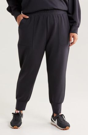 Zella Soft Luxe High Waist Joggers in Black at Nordstrom, Size 2 X