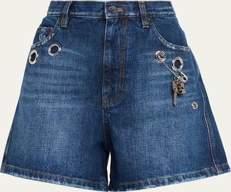 Marc Jacobs Grommet Denim Shorts