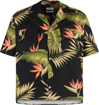 Rhude Overhemden, Heren, Zwart, XL, Katoen, Katoenen T-shirt met Korte Mouwen en Zijsplitten