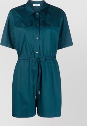Paul Smith short sleeve cotton playsuit with drawstring waist