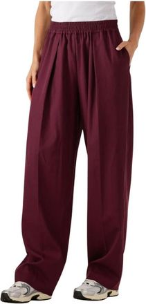 Omoda Om-Jule Wide Broeken - Dames - Broeken - Paars - Maat: XS Viscose