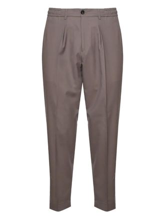 Be Able elasticated-waist trousers - men - Virgin Wool/Polyester/Spandex/Elastane - 31 - Brown
