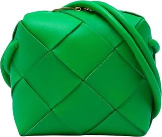 Bottega Veneta Pre-owned Camera Bag - Dames - Vintage Schoudertas - Groen - ONE Size - Leer - Vintage
