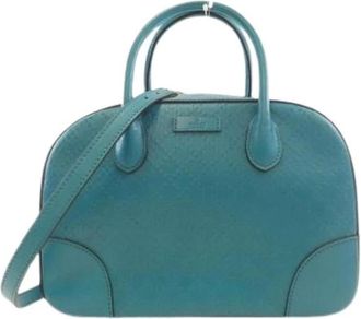 Gucci Pre-owned Handbags, female, Blue, Size: ONE SIZE Pre-owned Vintage Handbag