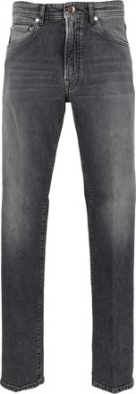 PESERICO Black Wash Five-Pocket Straight-Leg Pants