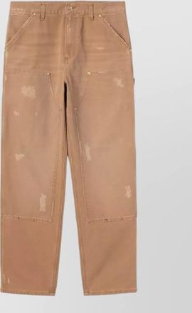 Carhartt Work in Progress organic cotton distressed straight-leg trousers