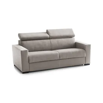 Talamo Italia Talamo Italia - Divano Fisso 2 Posti Kiev, Sof&agrave; In Tessuto Imbottito, Poggiatesta Regolabili E Braccioli Standard, 100% Made In Italy, Cm 180x95h85, T