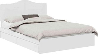 vidaXL Storage Bed with Headboard White 150 x 200 cm Engineered Wood vidaXL