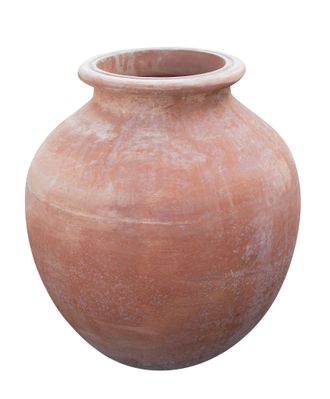 Biscottini International Jarr&oacute;n Toscano De Terracota 95x100x95 Cm Macetero Alto De Exterior Jardinera De Jard&iacute;n Made In Italy Florero Liso De Terracota