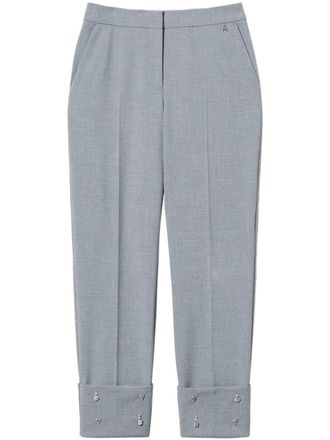Twin-Set embroidered-detail trousers - Grey