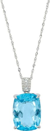 Savvy Cie Jewels 18K GOLD PLATED OVER STERLING SILVER 20mmx15mm CITRINE 20.00GTW PENDANT WITH CHAIN