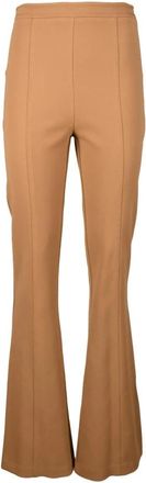 Elisabetta Franchi Broek - Dames - Wijde Broeken - Bruin - L - Polyester - Broeken