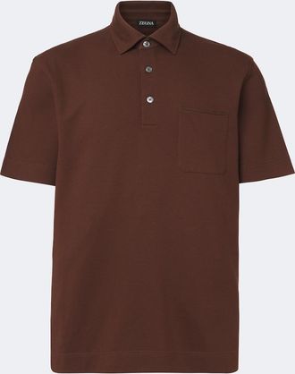 Ermenegildo Zegna Cotton piqu&eacute; polo shirt