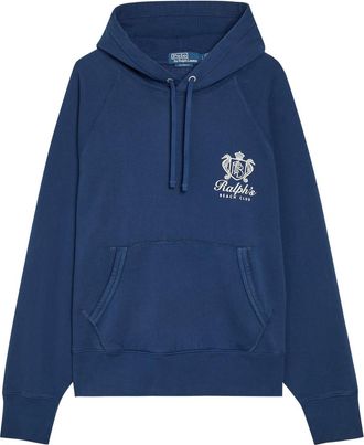 Polo Ralph Lauren Printed Hooded Cotton-blend Sweatshirt - Dark Blue - L