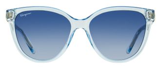 Ferragamo SF1056S Soft Cat-Eye Sunglasses - Blue