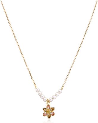Swarovski Idyllia Crystal Pearl Flower Pendant Necklace