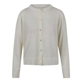 Loulou Studio Kita Cashmere Cardigan - female - Loulou Studio - Cashmere Knitwear - White - M - Knitwear