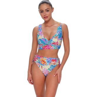 Sunsets Elsie Bikini Swimsuit Top - DD Cup in Aloha Vista at Nordstrom, Size 32