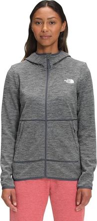 The North Face Womens The North Face Canyonlands Hoodie Heather Gray Stretch Full Zip RED634