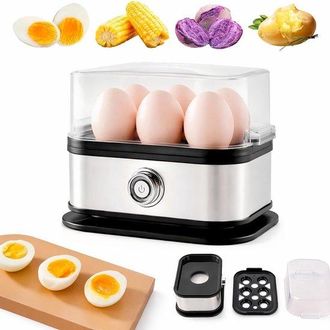 OEM Cocedor De Huevos, Cocci&oacute;n R&aacute;pida De Huevos Blandos, Carcasa De Acero Inoxidable, Dise&ntilde;o Duradero, 1 Unidad, Incluye Taza Medidora