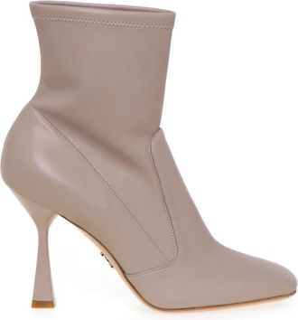 Sergio Levantesi Vera.vis Enkellaars - Dames - Laarzen met Hak - Beige - 40 EU - Leer - Schoenen