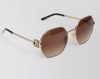 Gucci sunglasses metal frame hexagonal gg2046s 003