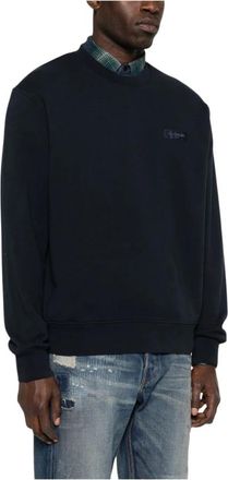 Givenchy Sweatshirts, male, Blue, Size: S Sweatshirt in fleece with Paris gros grain