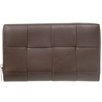Bottega Veneta Brown Leather Long Wallet (Bi-Fold) (Pre-Owned)