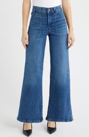 Frame Denim Modern Pocket High Waist Wide Leg Jeans in Ease at Nordstrom, Size 25