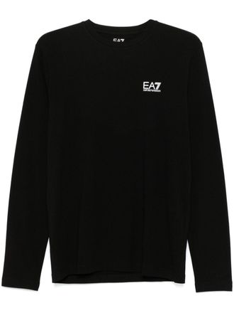 Emporio Armani logo-print T-shirt - men - Cotton/Elastane - S - Black