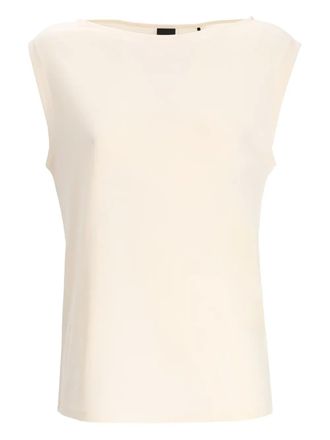 BOSS boat-neck tank top - women - Cotton - M - Neutrals