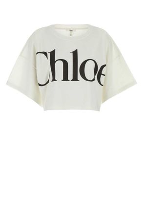 Chlo&eacute; Ivory Cotton Oversize T-shirt