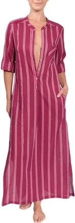 Everyday Ritual Tracey Cotton Caftan in Cerise at Nordstrom, Size X-Small