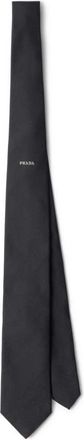 Prada Cravatta in seta 7cm - Grigio