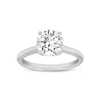 LuvMyJewelry Sophia 14K White Gold Round Lab Grown Diamond Solitaire Engagement Ring - 2 ctw at Nordstrom, Size 7.5