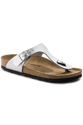 Birkenstock Womens Regular Width Gizeh In Silver