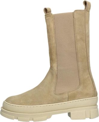 Wysh Anna Chelsea Boot - Dames - Chelseaboots - Beige - 42 EU - Leer - Schoenen