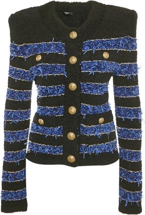 Balmain Giacca a righe - Nero