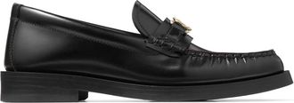 Jimmy Choo London Addie Logo-Plaque Leather Loafers Size 42