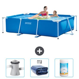 Intex Piscina Con Estructura Rectangular - 220x150x60 Cm - 4-piezas Scb75