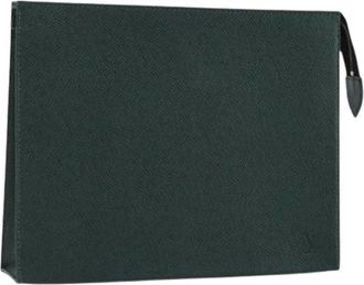 Louis Vuitton Pre-owned Clutches, female, Green, Size: ONE SIZE Pre-owned Vintage Taiga Pouch