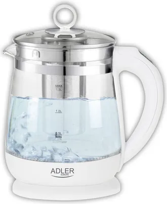 Adler Europe Bouilloire Electrique Capacit&eacute; 1,51l - Adler Ad 1299 - 2200w - Panier DInfusion Amovible - Protection Automatique