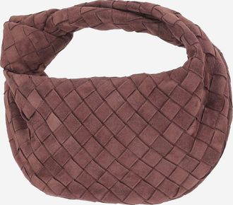 Bottega Veneta Womens Shoulder Bag Jodie Mini Brown Suede