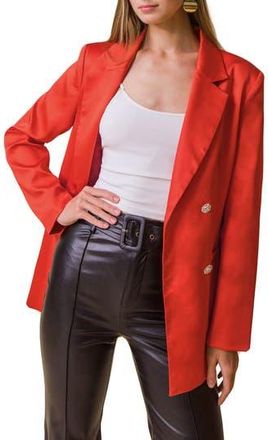 Flying Tomato Satin Blazer in Orange at Nordstrom Rack, Size Medium
