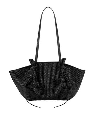 Yuzefi Mochi woven raffia shoulder bag