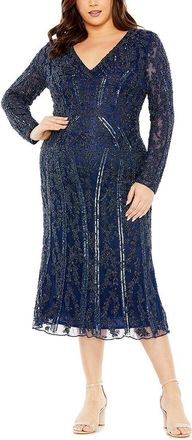 Mac Duggal Embellished Tea Length Gown