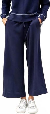 Mersea Frenchie Cropped Wide Leg Pant In Navy