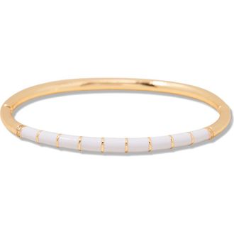 Brook & York Newport Enamel Bangle in Gold/White at Nordstrom Rack