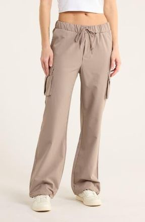 Jessica Simpson Fleece Lined Woven Cargo Pants in Cinder at Nordstrom Rack, Size Medium